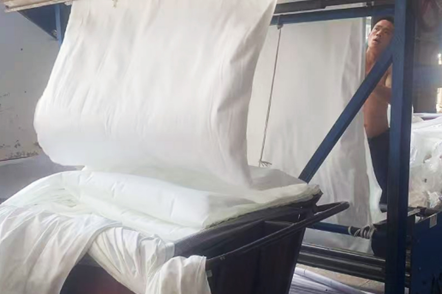 Festőüzemi gyártás-szürke szövet flip terület