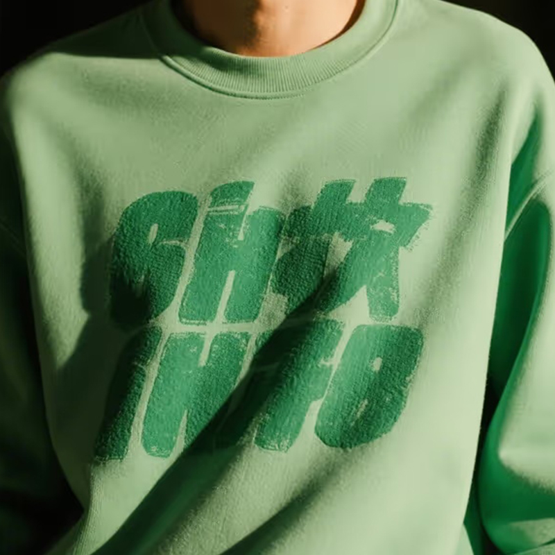 Tiszta pamut, légáteresztő meleg pulóver anyag